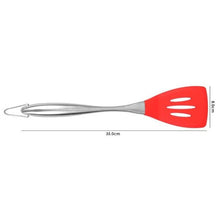 Load image into Gallery viewer, 1Pc Kitchen Utensils Cooking Non-stick Silicone Cookware Spatula Colander Cooking Utensils with Stainless Steel Handle Red