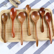 Load image into Gallery viewer, Wooden Spoon Bamboo Cooking Utensil Soup Teaspoon Catering Honey Spoon Multi-spec Coffee Spoon Tableware Kicthen Tools