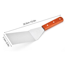 Load image into Gallery viewer, Steak Shovel and Pie Pizza Spatula Stainless Steel Metal Spatula Wooden Handle Frying Shovel Cooking Kitchen Utensils