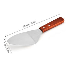 Load image into Gallery viewer, Steak Shovel and Pie Pizza Spatula Stainless Steel Metal Spatula Wooden Handle Frying Shovel Cooking Kitchen Utensils