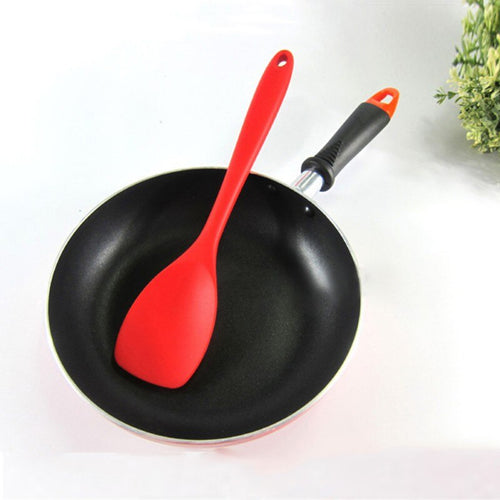 Universal Heat Resistant Integrate Handle Silicone Spoon Scraper Spatula Ice Cream Cake Kitchen Tool Utensil AB